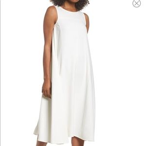 NWT S CAARA white brunch midi dress luxe RV$118